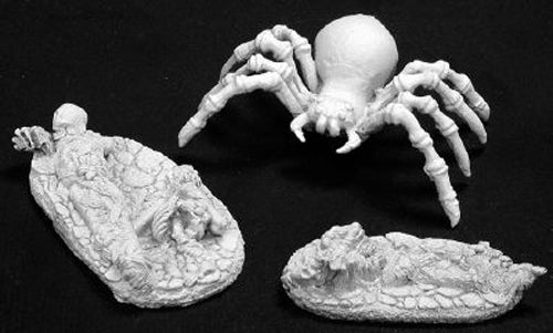 Reaper Miniatures Giant Spider & Victims #02784 Dark Heaven Unpainted Metal