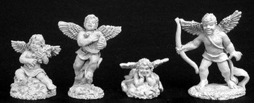 Reaper Miniatures Cupid and Cherubs (4 Pcs) #02787 Dark Heaven Unpainted Metal