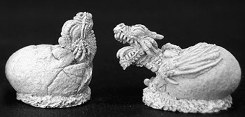 Reaper Miniatures Dragon Hatchlings (2 Pcs) #02802 Dark Heaven Unpainted Metal