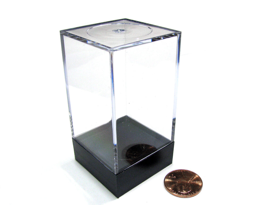 Plastic Figure and Dice Medium Tall Display Box - 1.5" W x 1.5" W x 2.75" T
