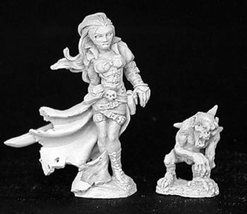 Reaper Miniatures Terezinya and Familiar #02826 Dark Heaven Unpainted Metal