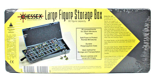 Chessex Large Figure Storage Box and Carrying Case - 80 Miniatures Capacity