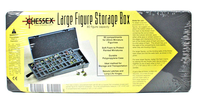 Chessex Large Figure Storage Box and Carrying Case - 80 Miniatures Capacity