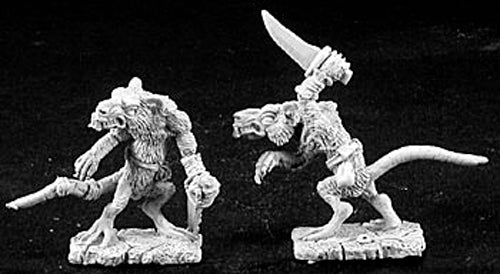 Reaper Miniatures Wererats (2 Pieces) 02871 Dark Heaven Legends Unpainted Metal
