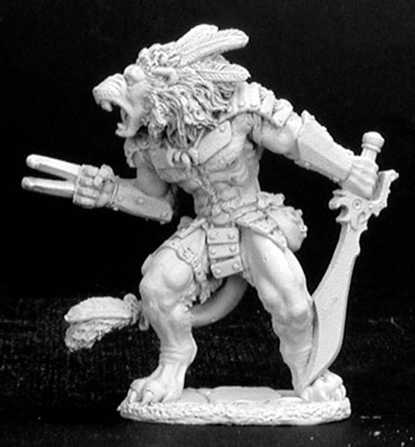 Reaper Miniatures Lion Man #02880 Dark Heaven Legends Unpainted Metal RPG Figure