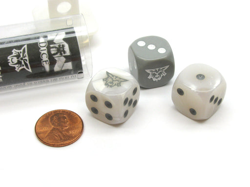 Mechwarrior Spirit Cats Faction 16mm D6 Dice, 3 Pieces in Plastic Storage Tube
