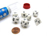 Polyhedral 7-Die Opaque Dice Set - White with Black Numbers