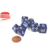 Polyhedral 7-Die Pearlized Dice Set - Navy