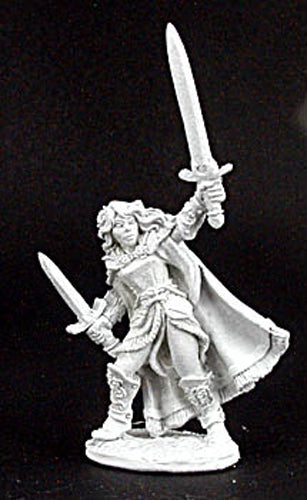 Reaper Miniatures Aisha, Female Warrior #02979 Dark Heaven Unpainted Metal