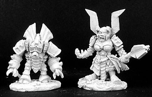 Reaper Miniatures Duergar Cleric and Golem #02988 Dark Heaven Unpainted Metal