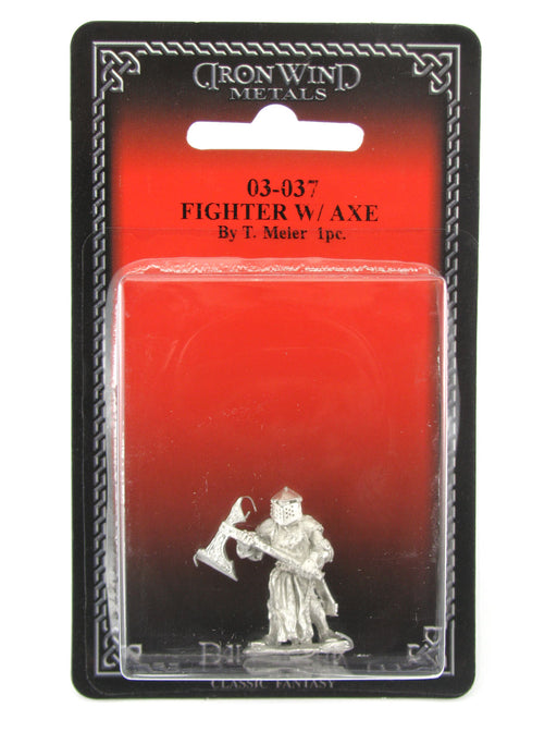 Fighter with Axe #03-037 Classic Ral Partha Fantasy RPG Metal Figure