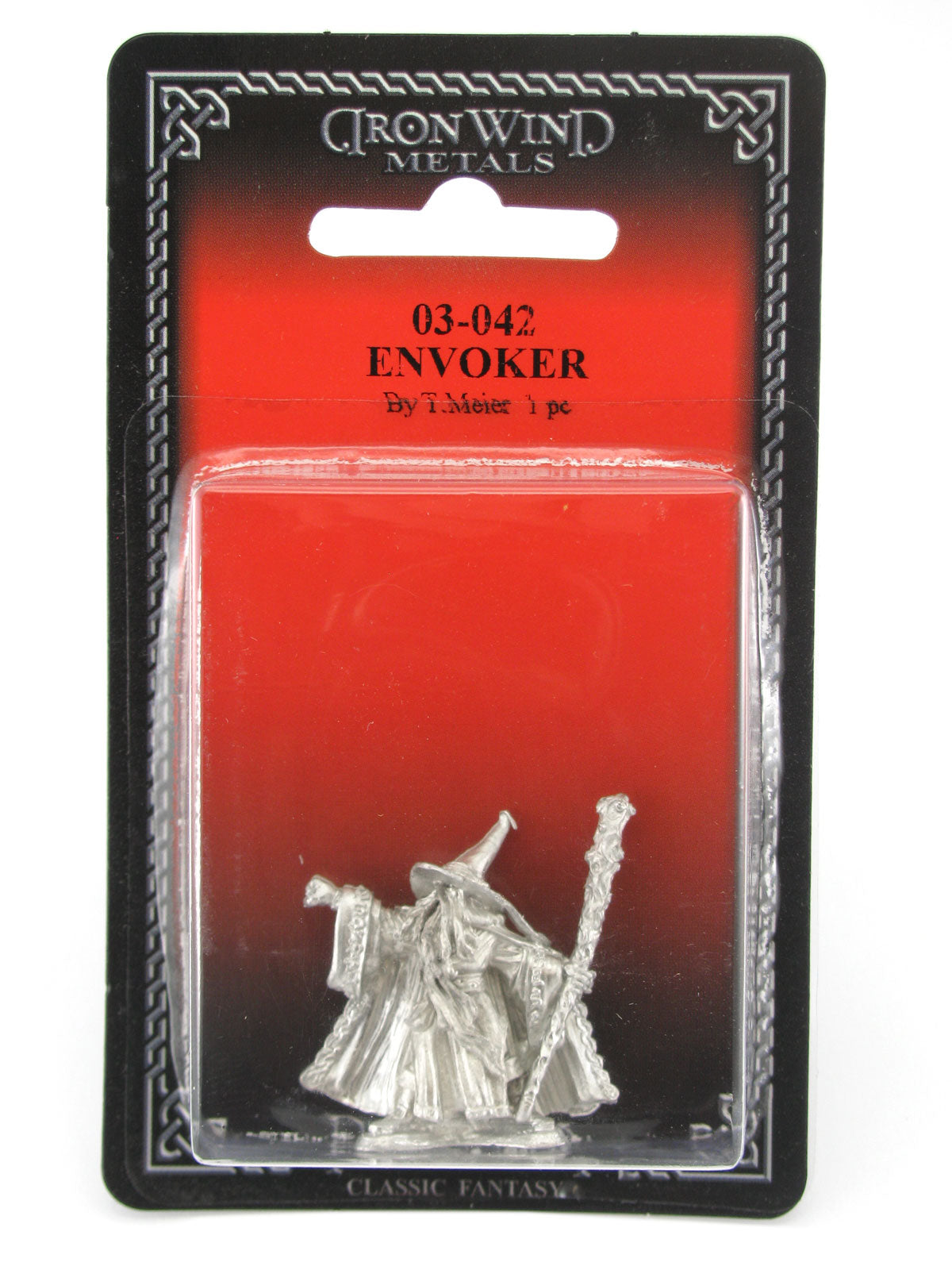 Ral Partha / Iron Wind Metals 03-042 Envoker – 25mm White Metal Miniature, Tom Meier Sculpt, NIB
