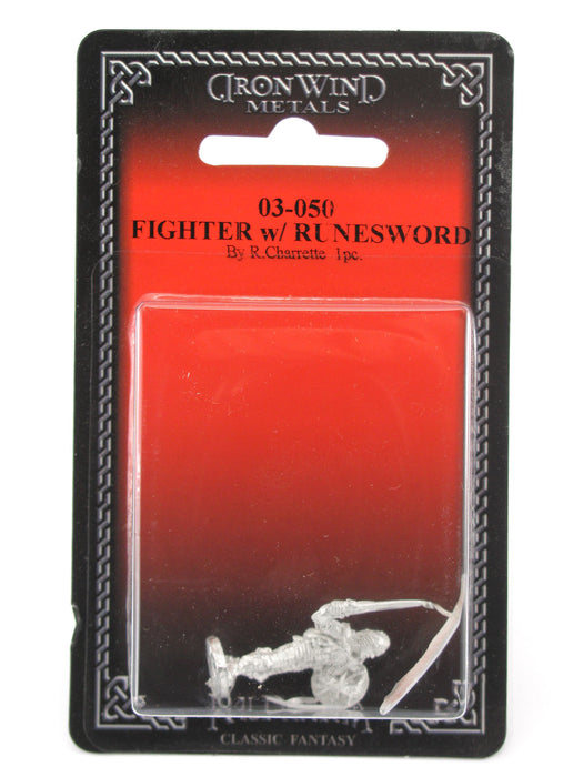Fighter with Runesword, Platemail, and Shield #03-050 Classic Ral Partha Fantasy