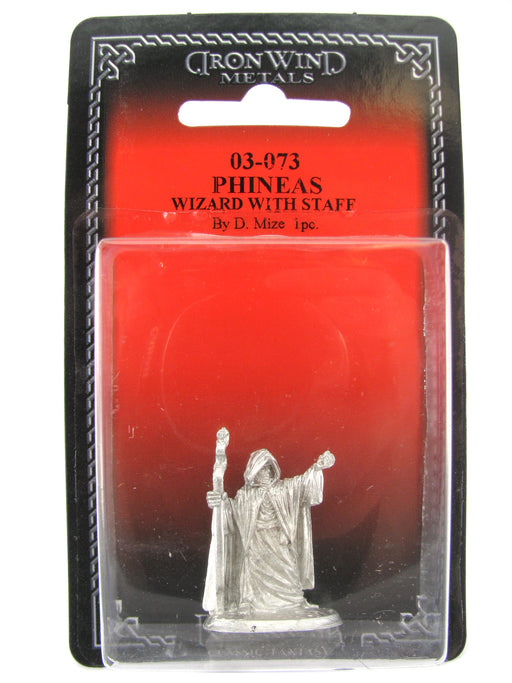 Phineas Wizard with Staff #03-073 Classic Ral Partha Fantasy RPG Metal Figure