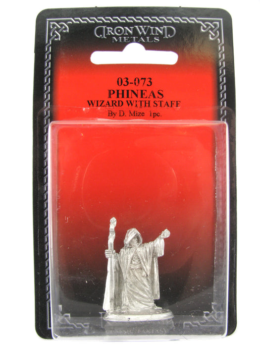 Phineas Wizard with Staff #03-073 Classic Ral Partha Fantasy RPG Metal Figure