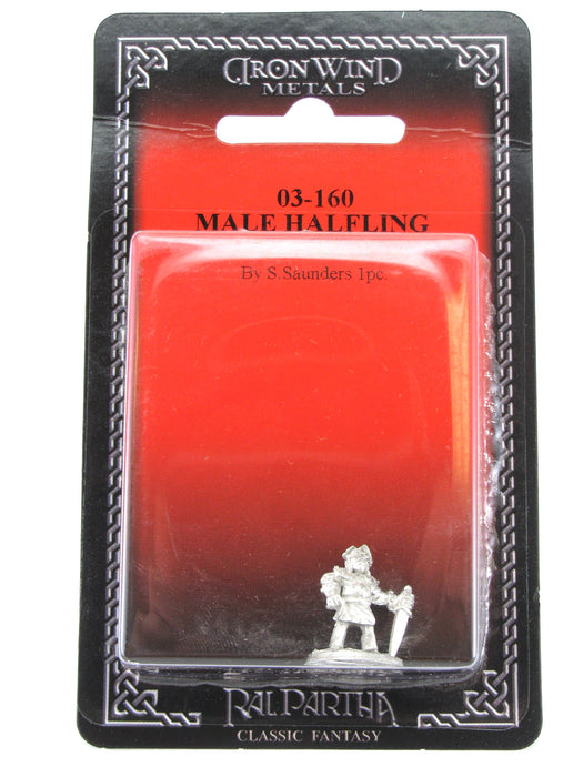 Male Halfling Fighter #03-160 Classic Ral Partha Fantasy RPG Metal Figure