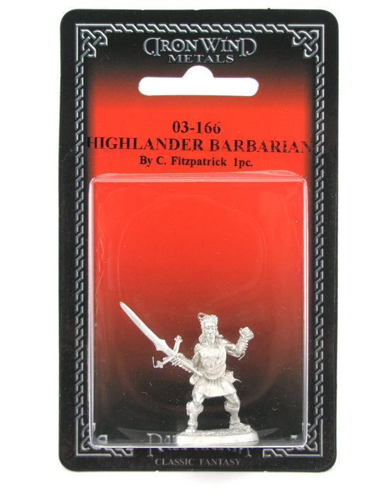 Highlander Barbarian #03-166 Classic Ral Partha Fantasy RPG Metal Figure