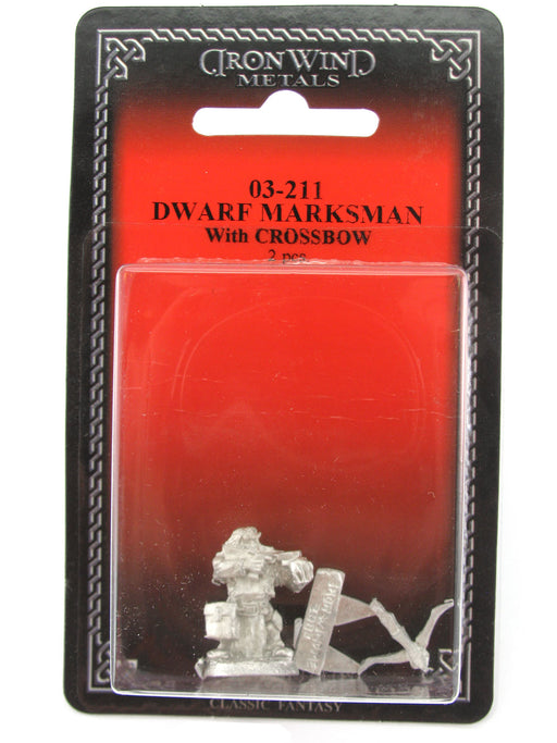 Dwarf Marksman with Crossbow #03-211 Classic Ral Partha Fantasy RPG Metal Figure