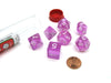 Polyhedral 7-Die Transparent Dice Set - Orchid