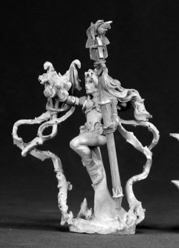 Reaper Miniatures Pharess, Fire Sorceress #03025 Dark Heaven Unpainted Metal