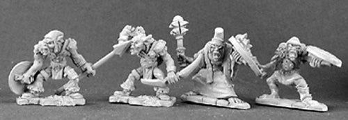 Reaper Miniatures Goblins II (4 Pieces) #03077 Dark Heaven Unpainted Metal