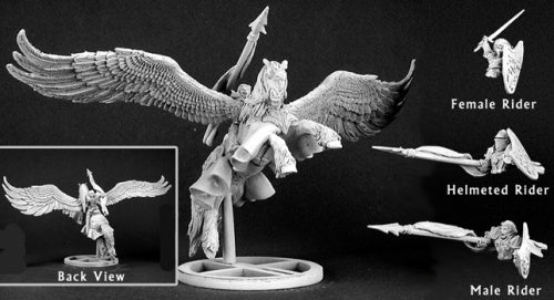 Unpainted Barros & Tempest Paladin on Pegasus 03096 Dark Heaven