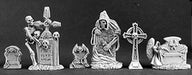 Reaper Miniatures Tombstone (6 Pieces) #03122 Dark Heaven Unpainted Metal
