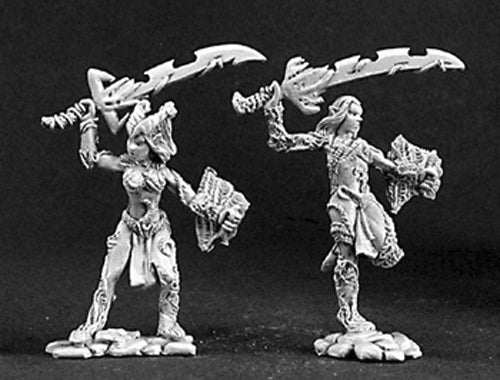 Reaper Miniatures Fallen Elves (2 Pieces) #03127 Dark Heaven Unpainted Metal