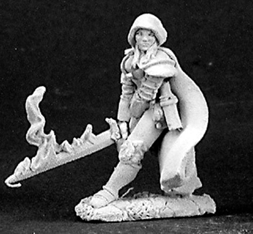 Reaper Miniatures Justine, Undead Hunter #03149 Dark Heaven Unpainted Metal