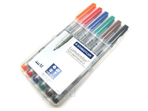 6-Pack Mat Marking Pen: Staedtler Lumocolor Non-Permanent Water Soluble Markers