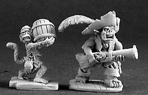 Reaper Miniatures Goblin Pirate & Powder Monkey 03211 Dark Heaven Unpainted Mini