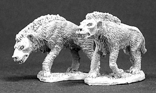 Reaper Miniatures Hyena Pack (2 Pieces) #03277 Dark Heaven Unpainted Metal