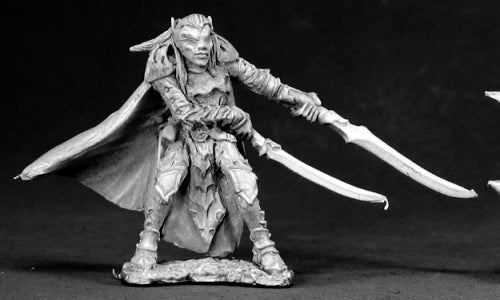 Reaper Miniatures Unpainted Dellenin, Dark Elf Swordmaster 03318 Dark Heaven