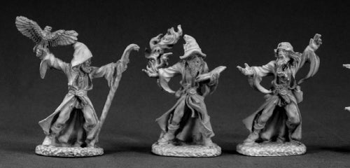 Reaper Miniatures Wizards (3 Pcs) #03335 Dark Heaven Unpainted Metal