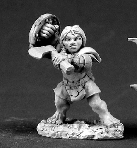 Reaper Miniatures Dannin Deepaxe Female Dwarf 03363 Dark Heaven Unpainted Metal