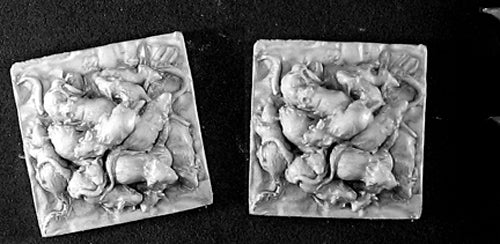 Reaper Miniatures Rat Swarm (2 Pieces) #03394 Dark Heaven Unpainted Metal