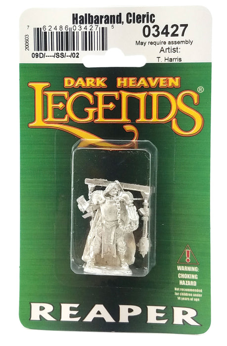 Reaper Miniatures Halbarand, Cleric #03427 Dark Heaven Legends Unpainted Metal