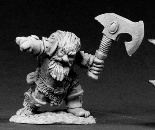 Reaper Miniatures Hulgrif, Dwarf Barbarian #03434 Dark Heaven Unpainted Metal