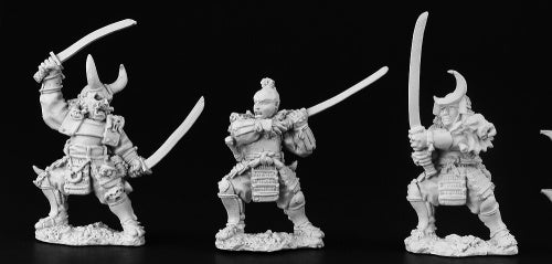 Reaper Miniatures DHL Classics: Samurai (3) #03460 Dark Heaven Unpainted Metal