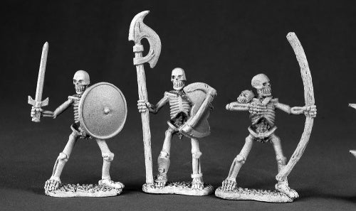 Reaper Miniatures Skeletons (3 Pcs) #03467 Dark Heaven Unpainted Metal