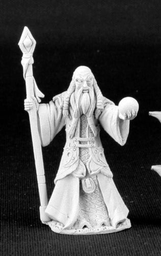 Reaper Miniatures Thaddeus Graytower, Wizard #03510 Dark Heaven Unpainted Metal