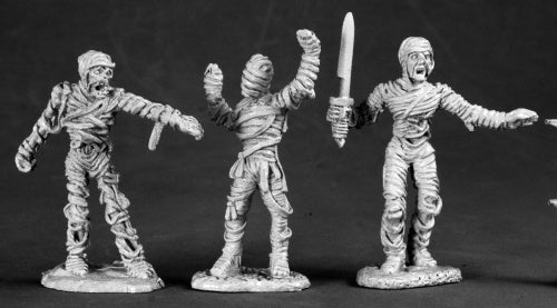 Reaper Miniatures DHL Classics: Mummies (3) #03523 Dark Heaven Unpainted Metal