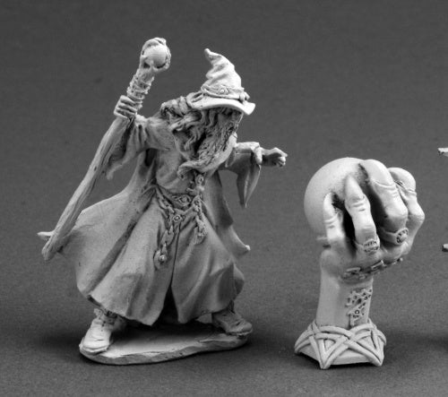 Reaper Miniatures Wizard and Crystal Ball #03587 Dark Heaven Unpainted Metal
