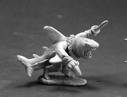 Reaper Miniatures Karkarion Shark Warrior #03617 Dark Heaven Unpainted Metal