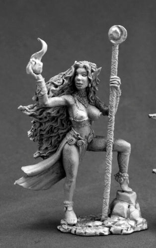 Reaper Miniatures Zeldriia, Elf Sorceress #03661 Dark Heaven Unpainted Metal