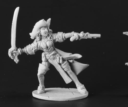 Reaper Miniatures Female Pirate Captain #03666 Dark Heaven Unpainted Metal