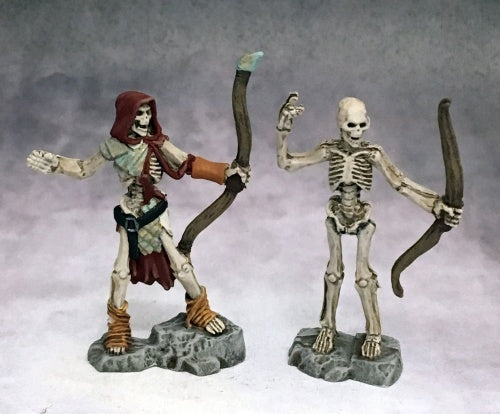 Reaper Miniatures Skeleton Archers (2) #03755 Dark Heaven Legends Unpainted Mini
