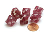 Pack of 6 Tens D10 10-Sided Glitter Dice - Purple with White Numbers
