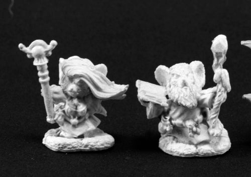 Reaper Miniatures Mousling Wizards 2 Pcs #03827 Dark Heaven Unpainted Metal Mini