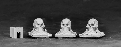 Reaper Miniatures Graveyard Finial - Skull (3) 03855 Dark Heaven Unpainted Metal